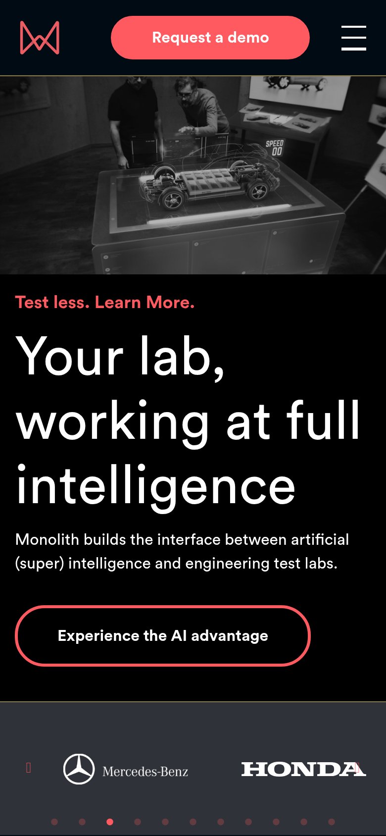 Monolith AI mobile capture for Mobile web