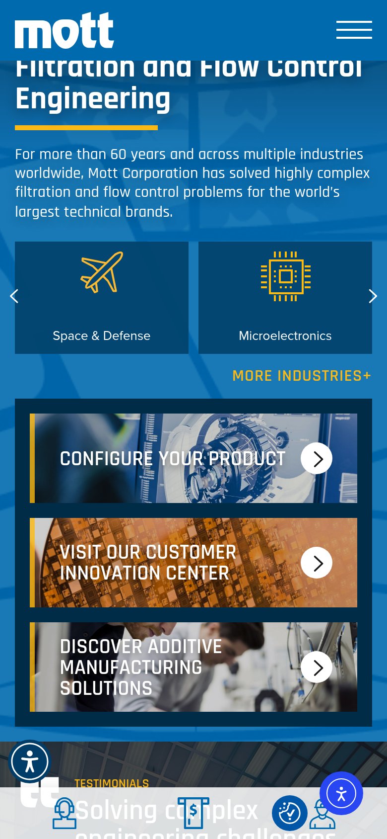 Mott Corporation mobile capture for Mobile web