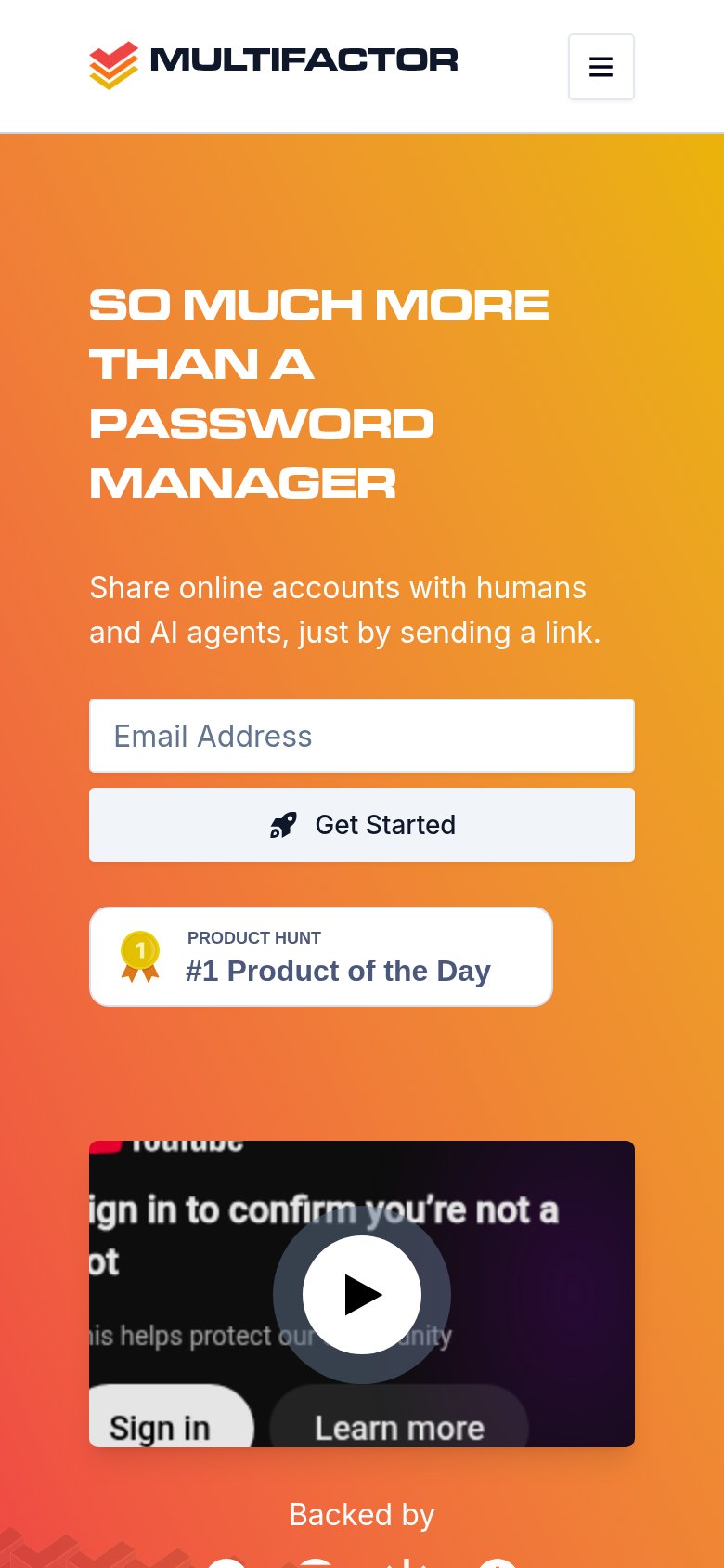 Multifactor mobile capture for Mobile web