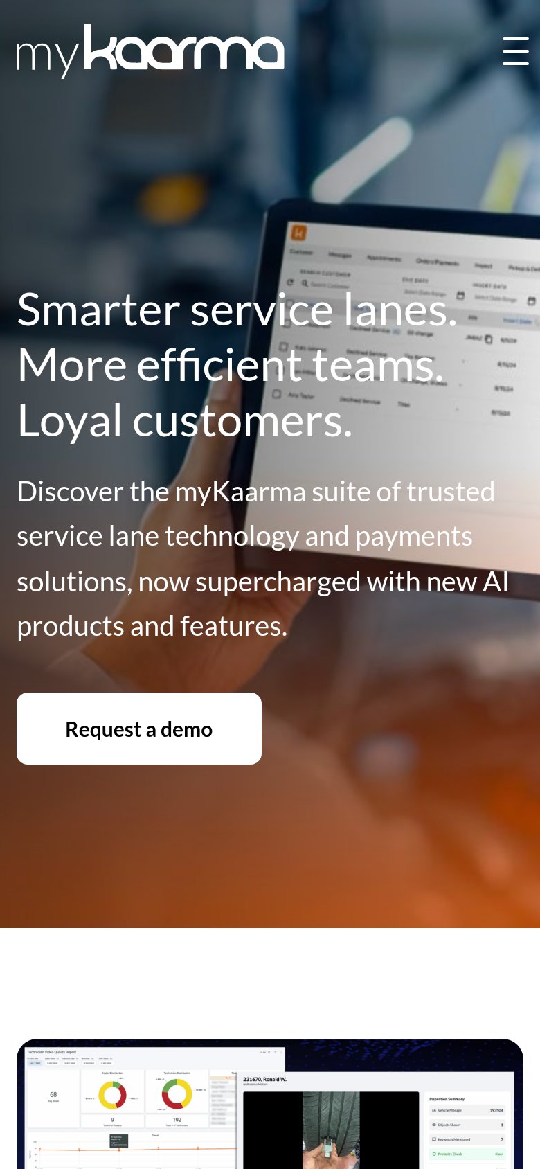 myKaarma mobile capture for Mobile web