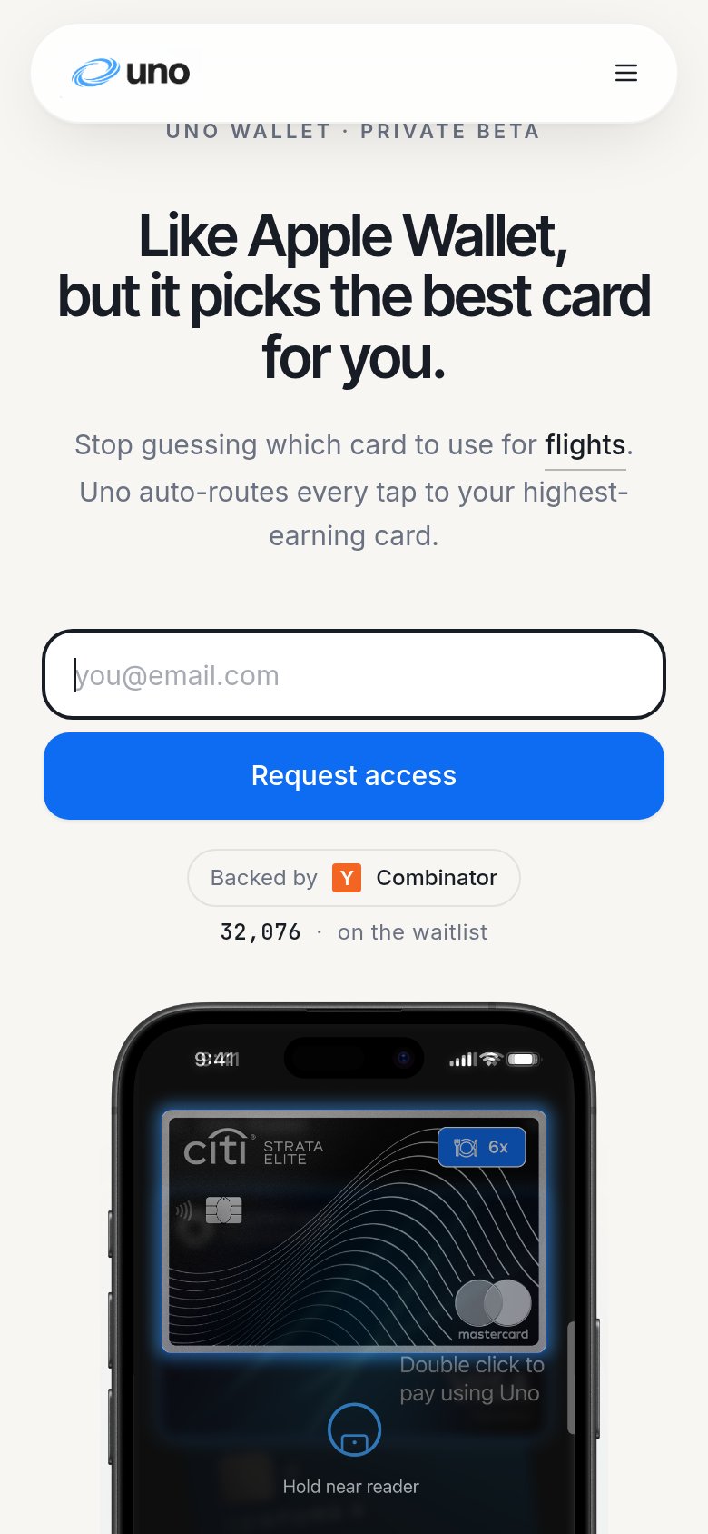 Uno Wallet mobile capture for Mobile web