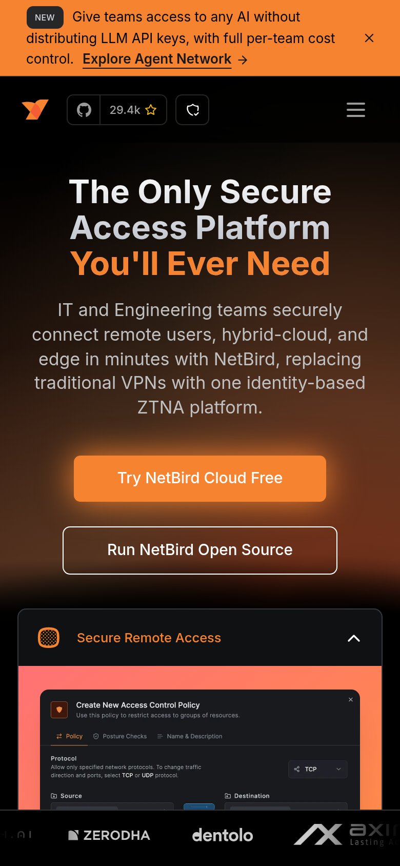 NetBird mobile capture for Mobile web