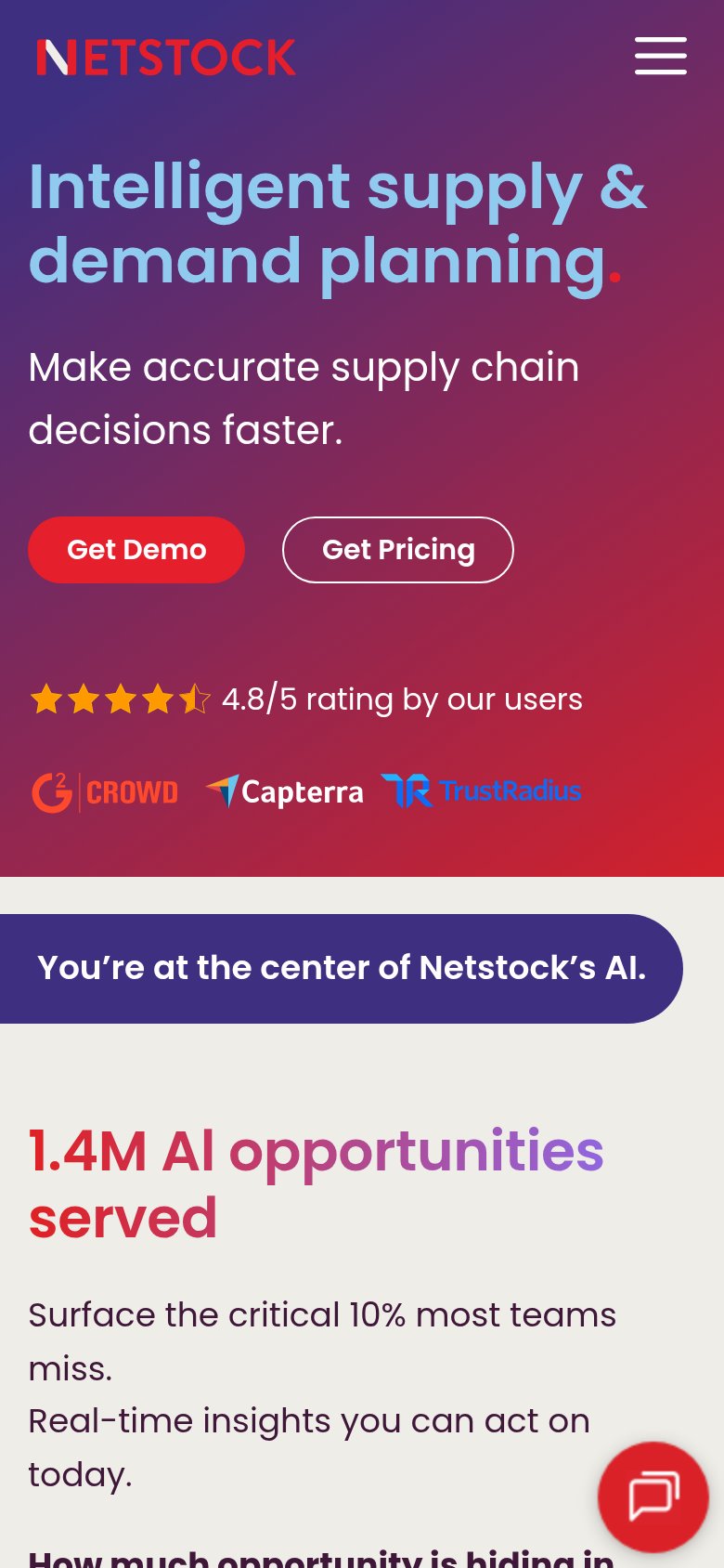 Netstock mobile capture for Mobile web