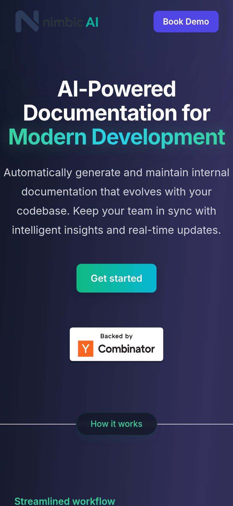 Nimbic AI mobile capture for Mobile web