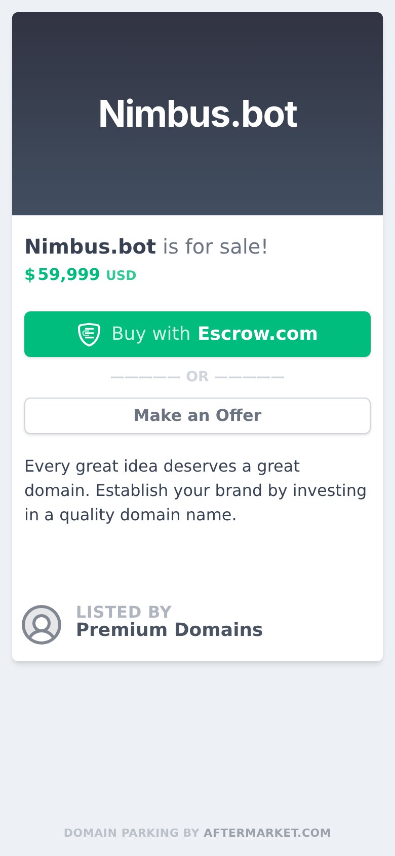 Nimbus Robotics (nimbus.bot) mobile capture for Mobile web