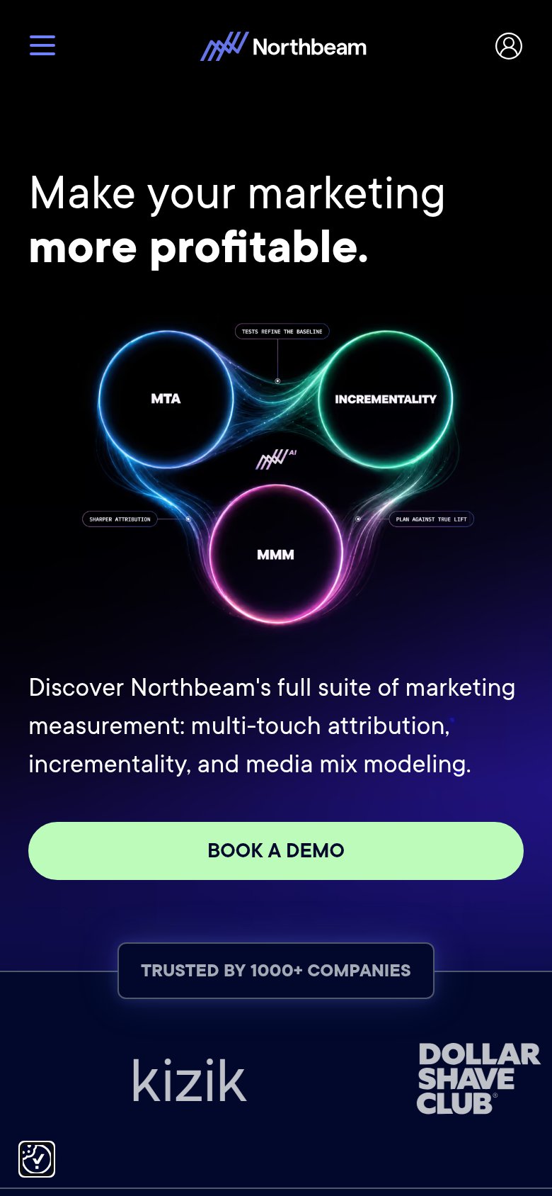 Northbeam mobile capture for Mobile web