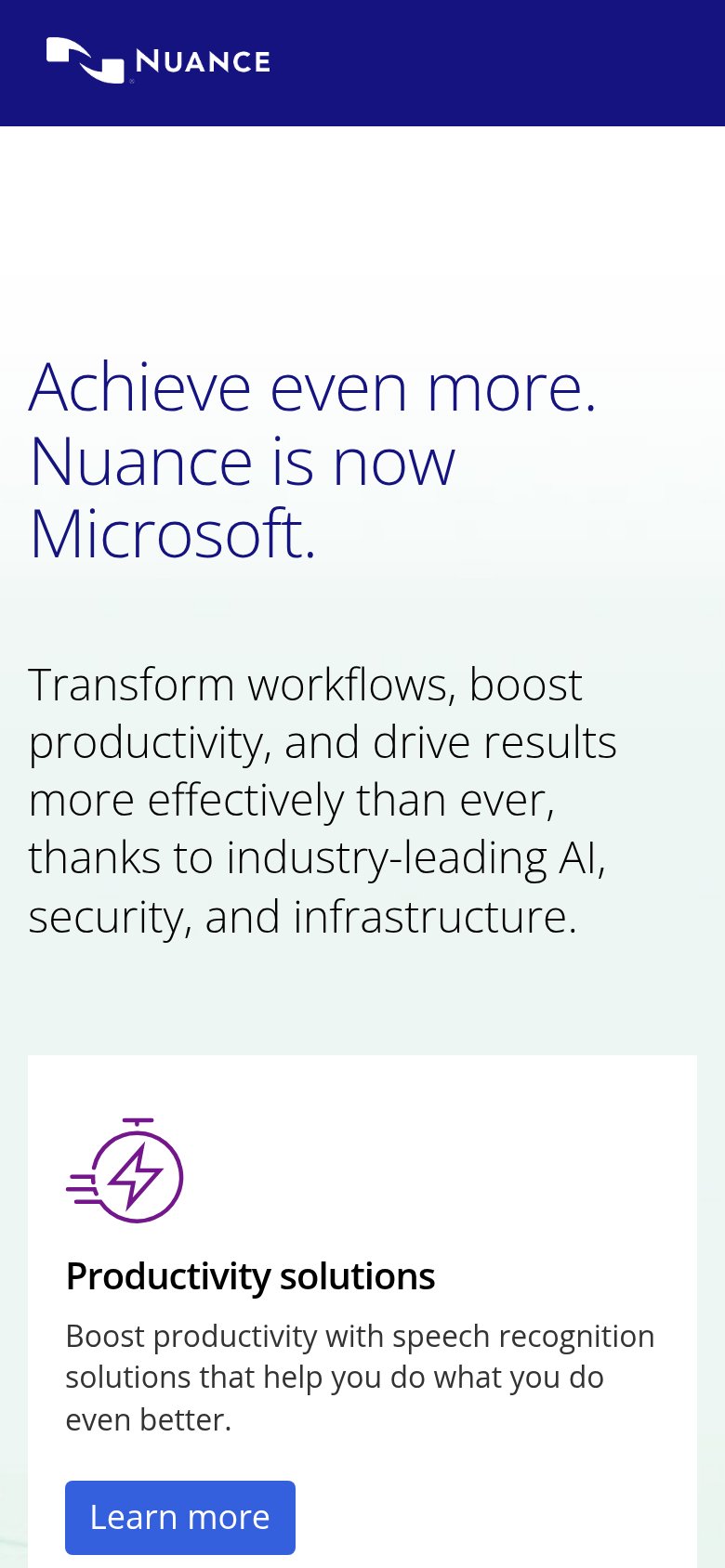 Nuance Dragon Medical One mobile capture for Mobile web