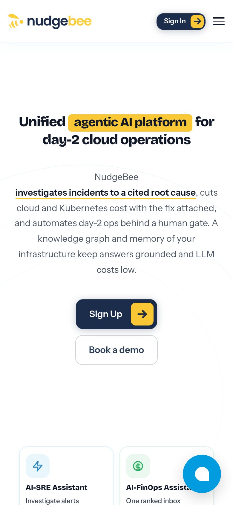 NudgeBee mobile capture for Mobile web