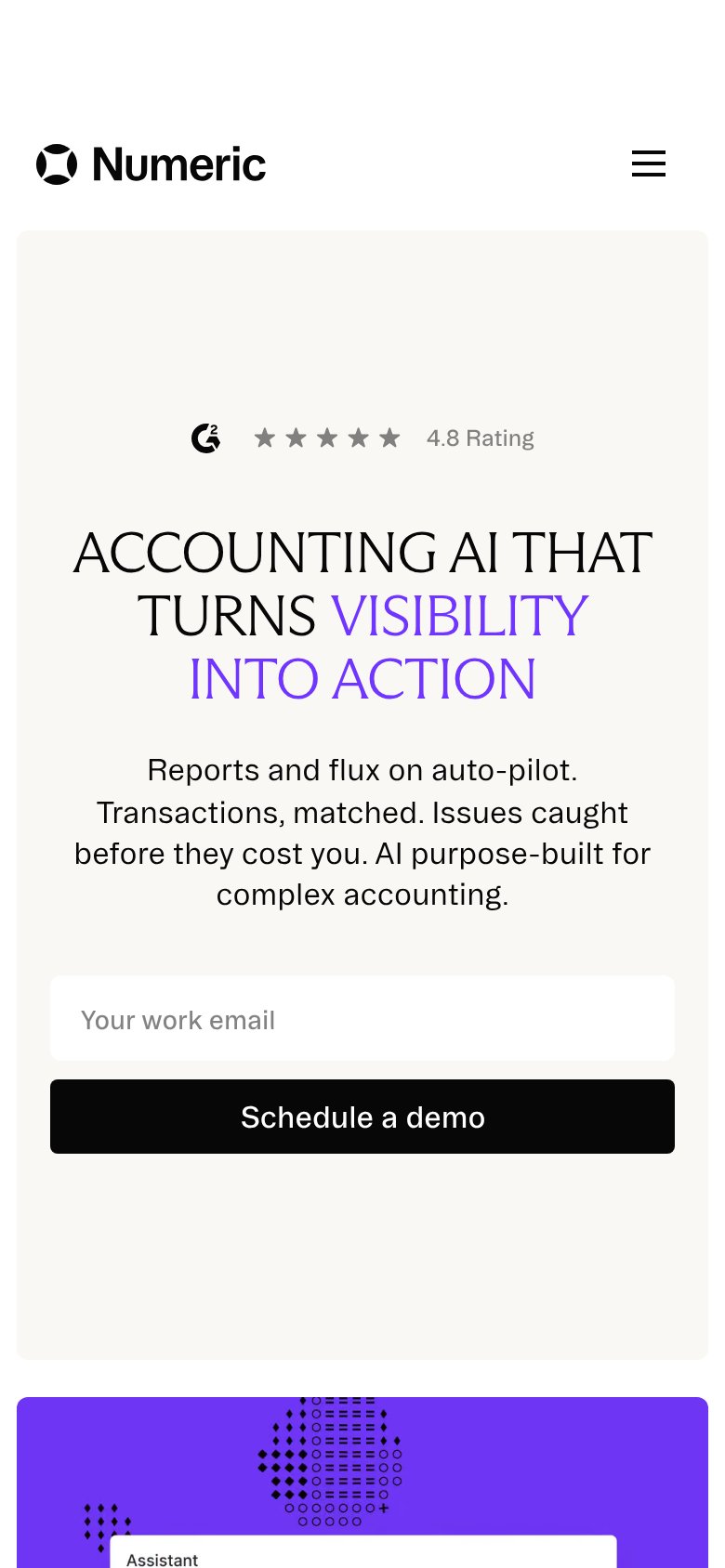 Numeric mobile capture for Mobile web
