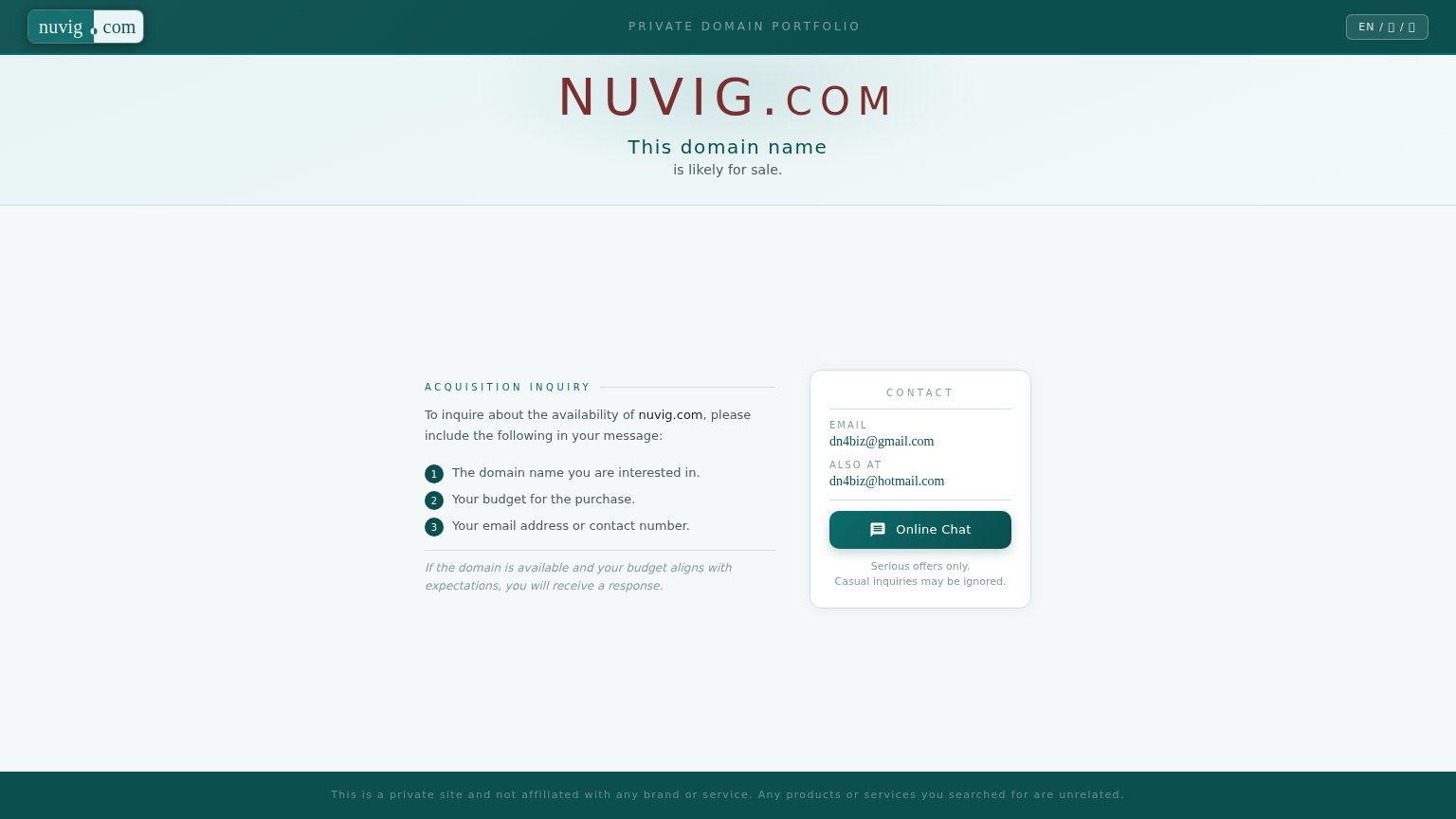 Pandion Optimum (Enosi Life Sciences alternative) — Nuvig Therapeutics desktop capture for Trust