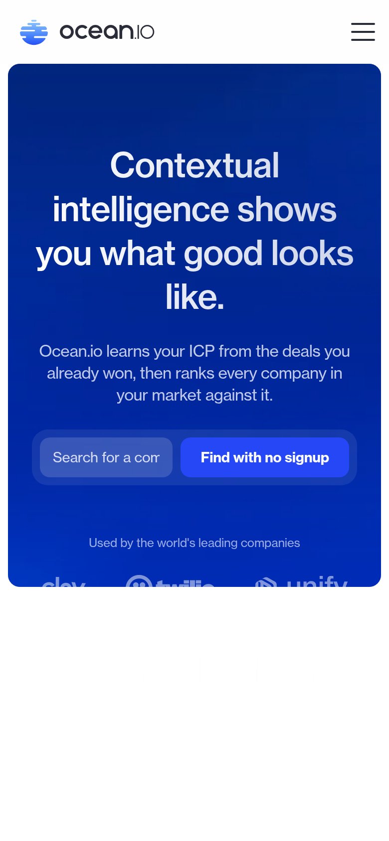 Ocean.io mobile capture for Mobile web