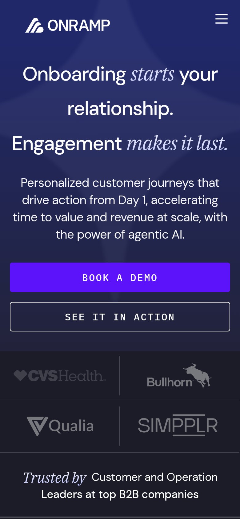 OnRamp mobile capture for Mobile web