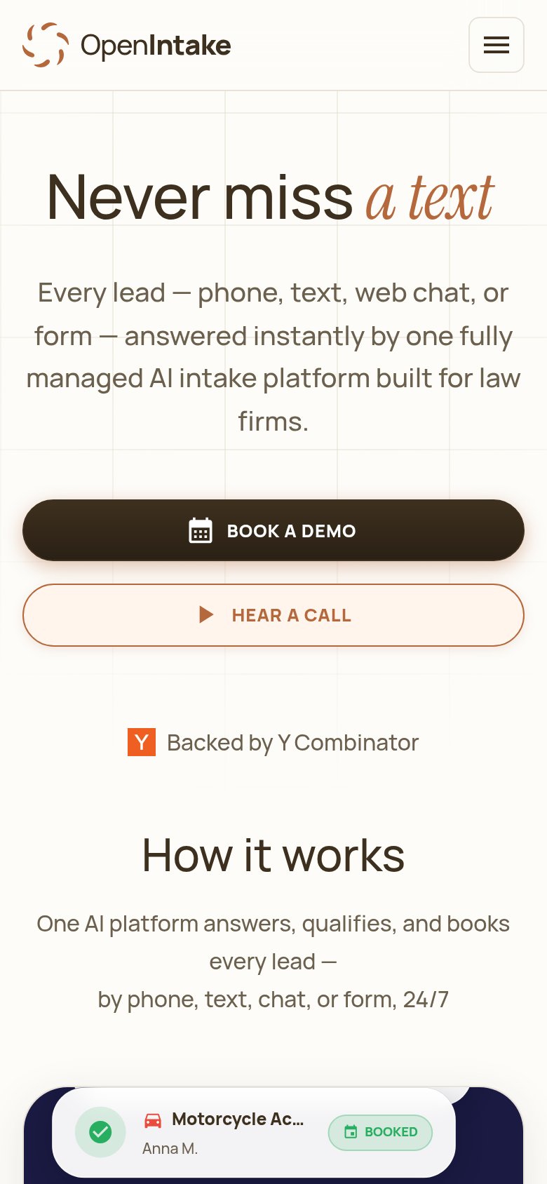 OpenIntake mobile capture for Mobile web