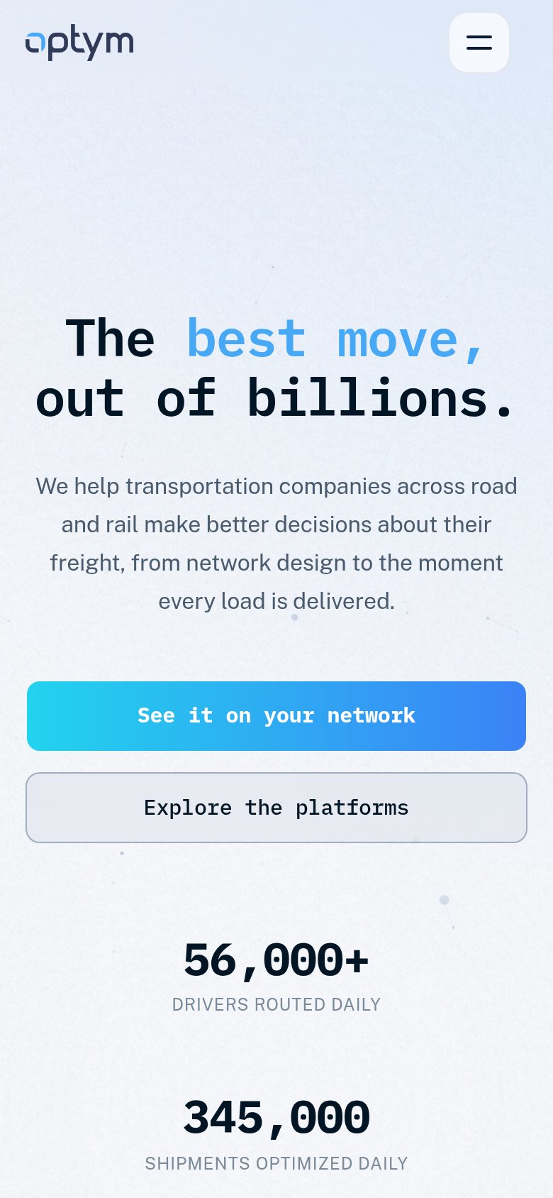Optym (HaulSuite / AxleHub) mobile capture for Mobile web