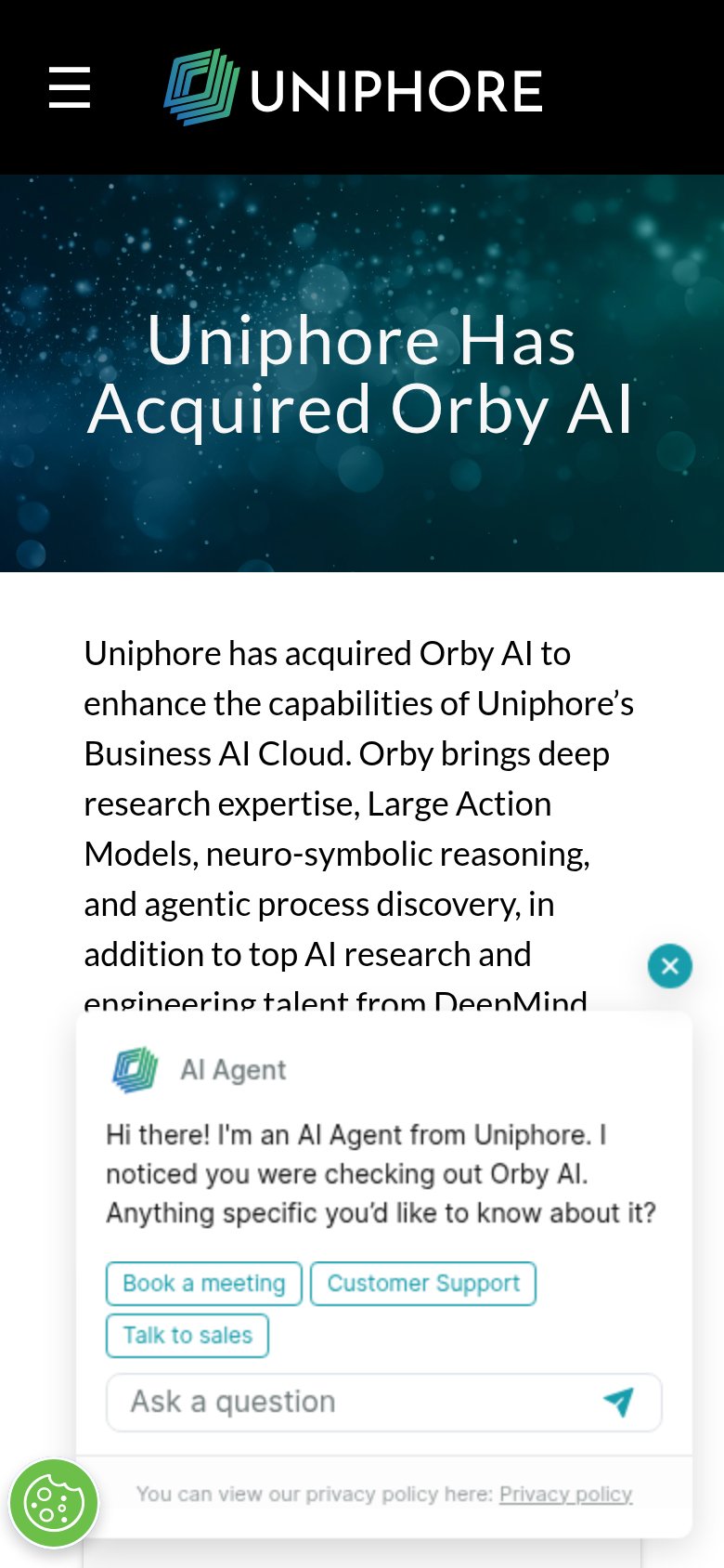 Orby AI mobile capture for Mobile web