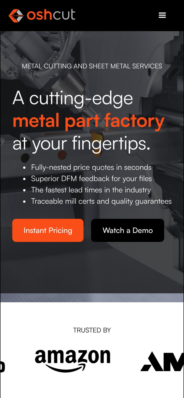 OSH Cut mobile capture for Mobile web