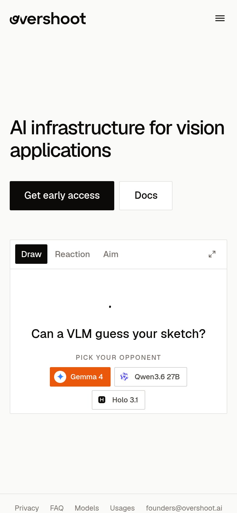 Overshoot mobile capture for Mobile web