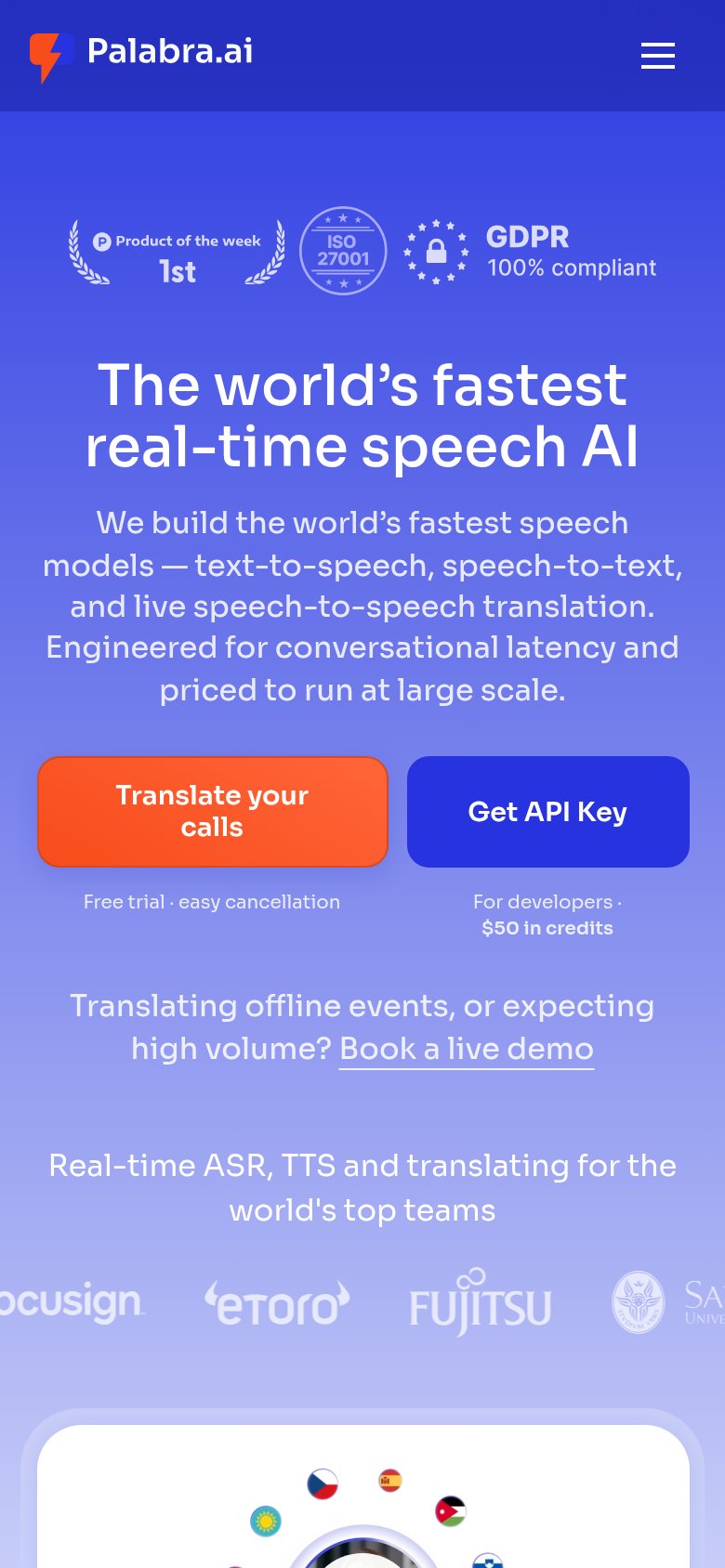 Palabra AI mobile capture for Mobile web