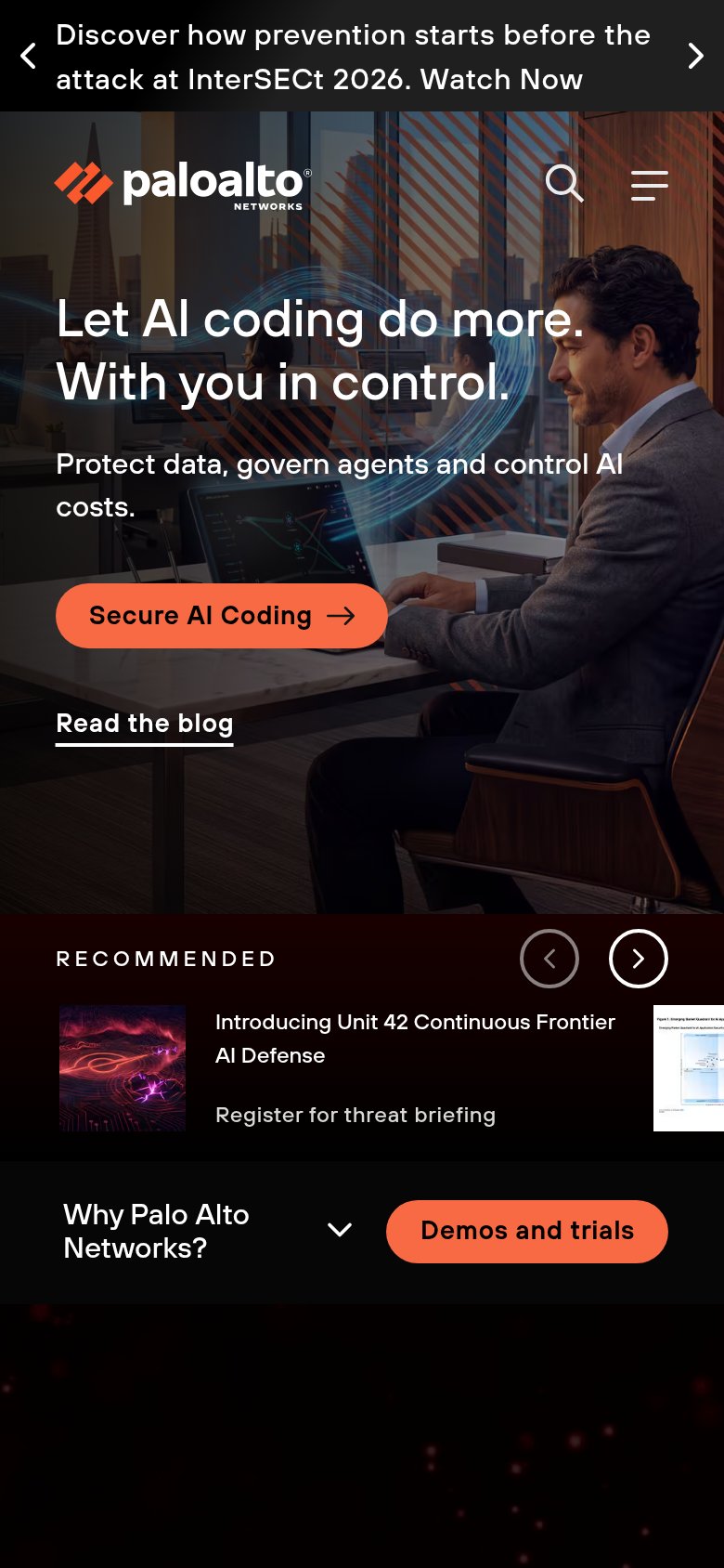 Prisma Cloud (Palo Alto Networks) mobile capture for Mobile web