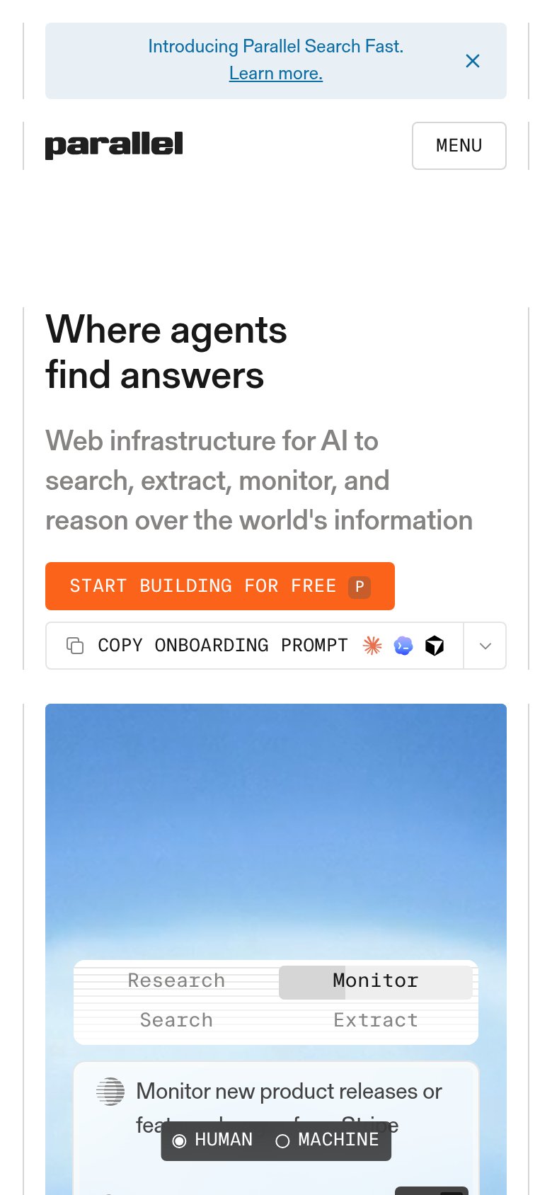 Parallel Web Systems mobile capture for Mobile web