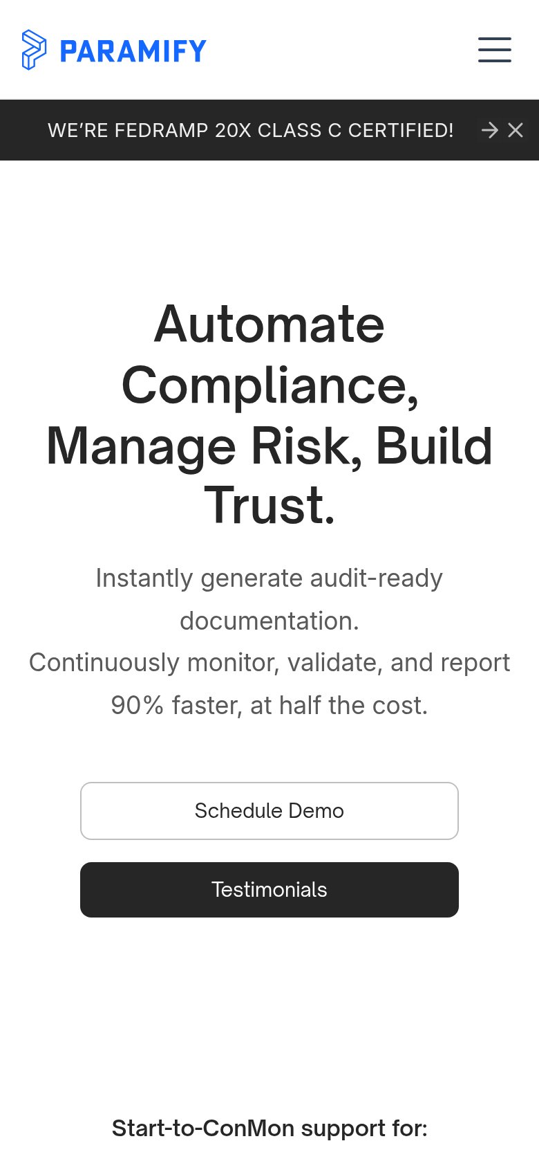 Paramify mobile capture for Mobile web