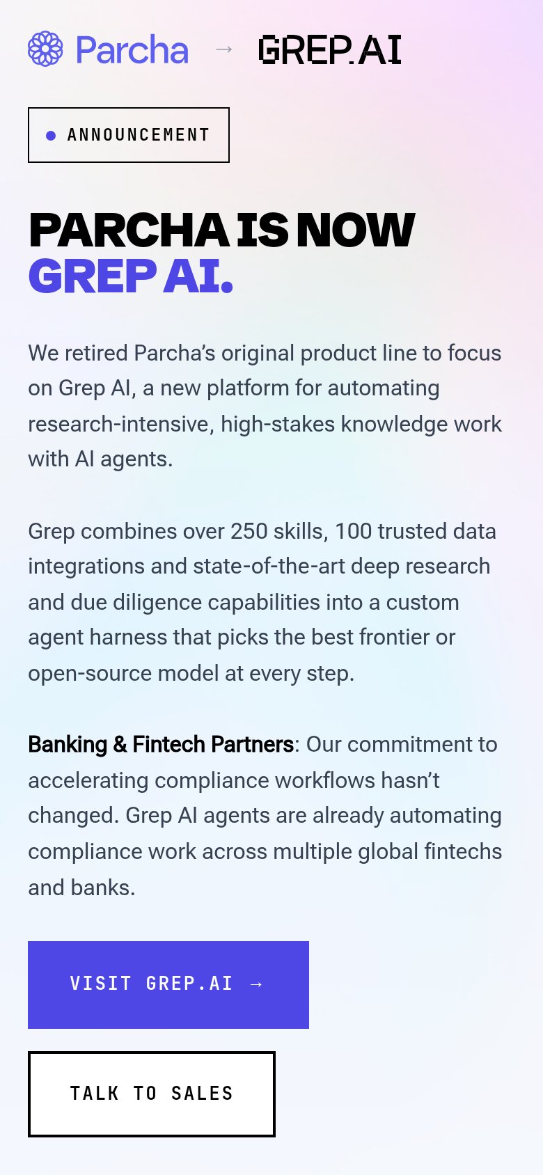 Parcha mobile capture for Mobile web