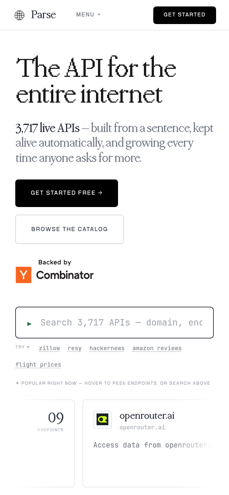 Parse mobile capture for Mobile web