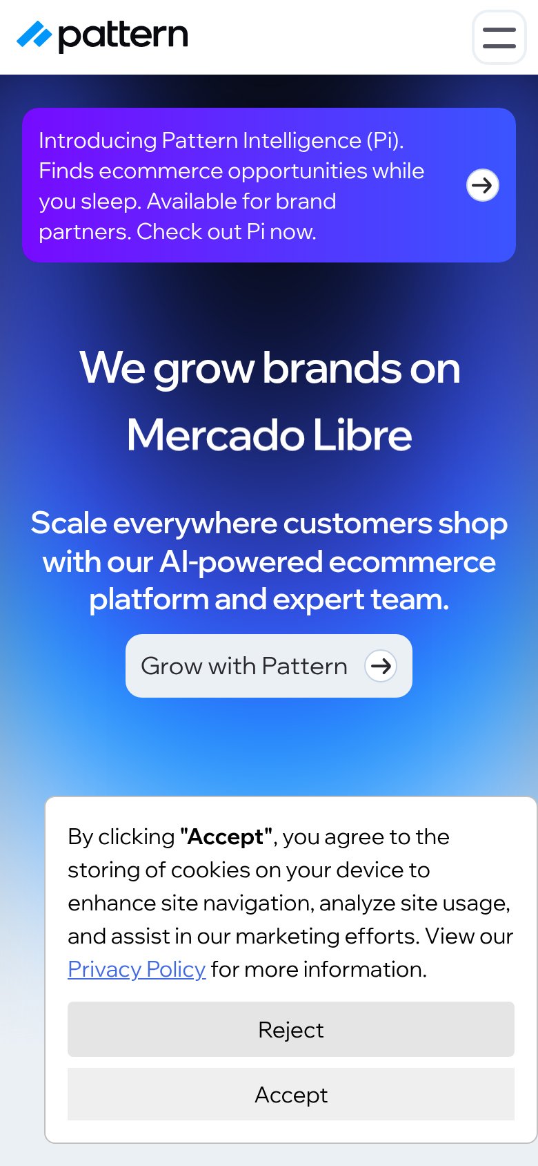 Pattern (Order & Quote AI) mobile capture for Mobile web