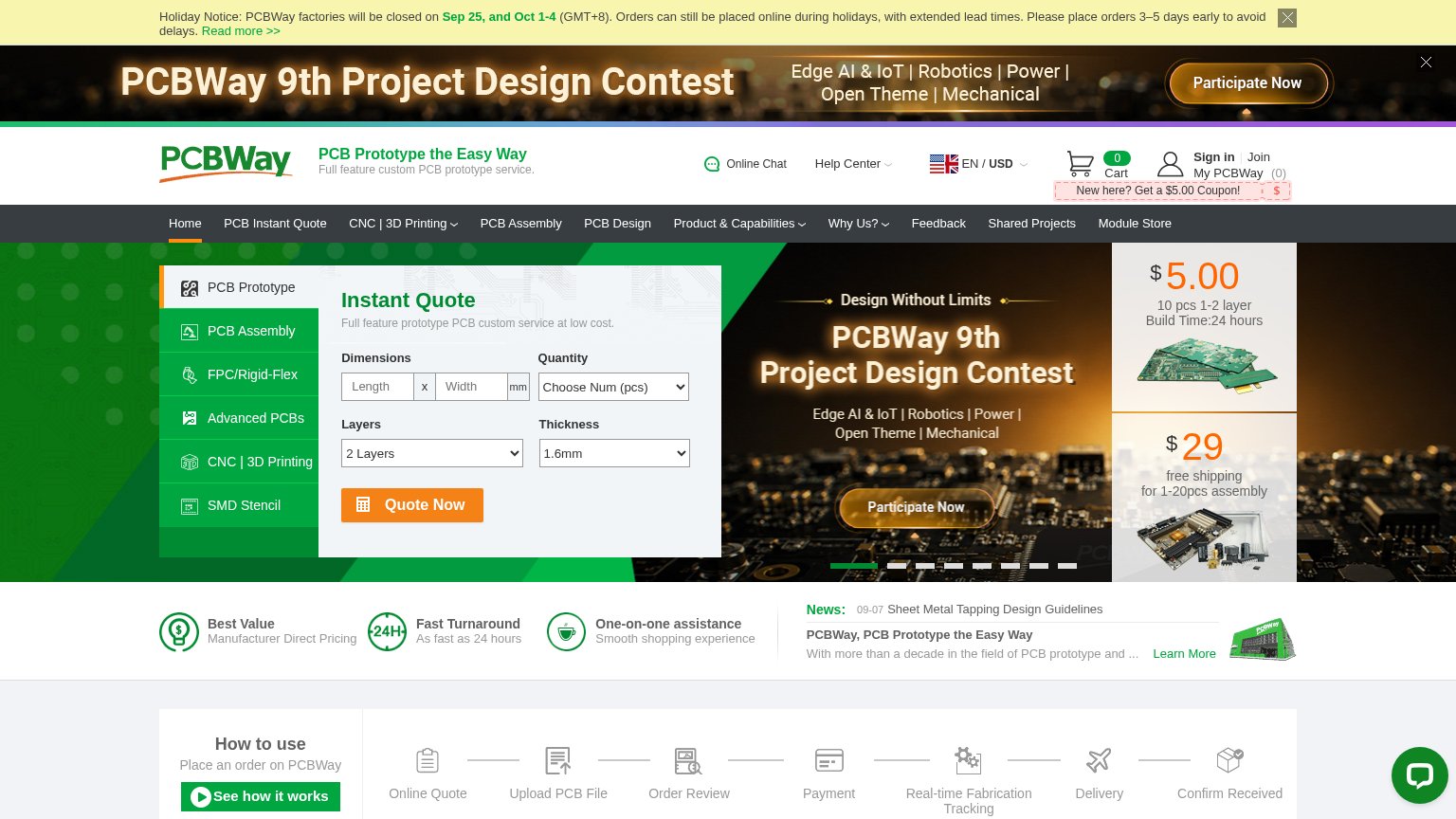 PCBWay desktop capture for Trust