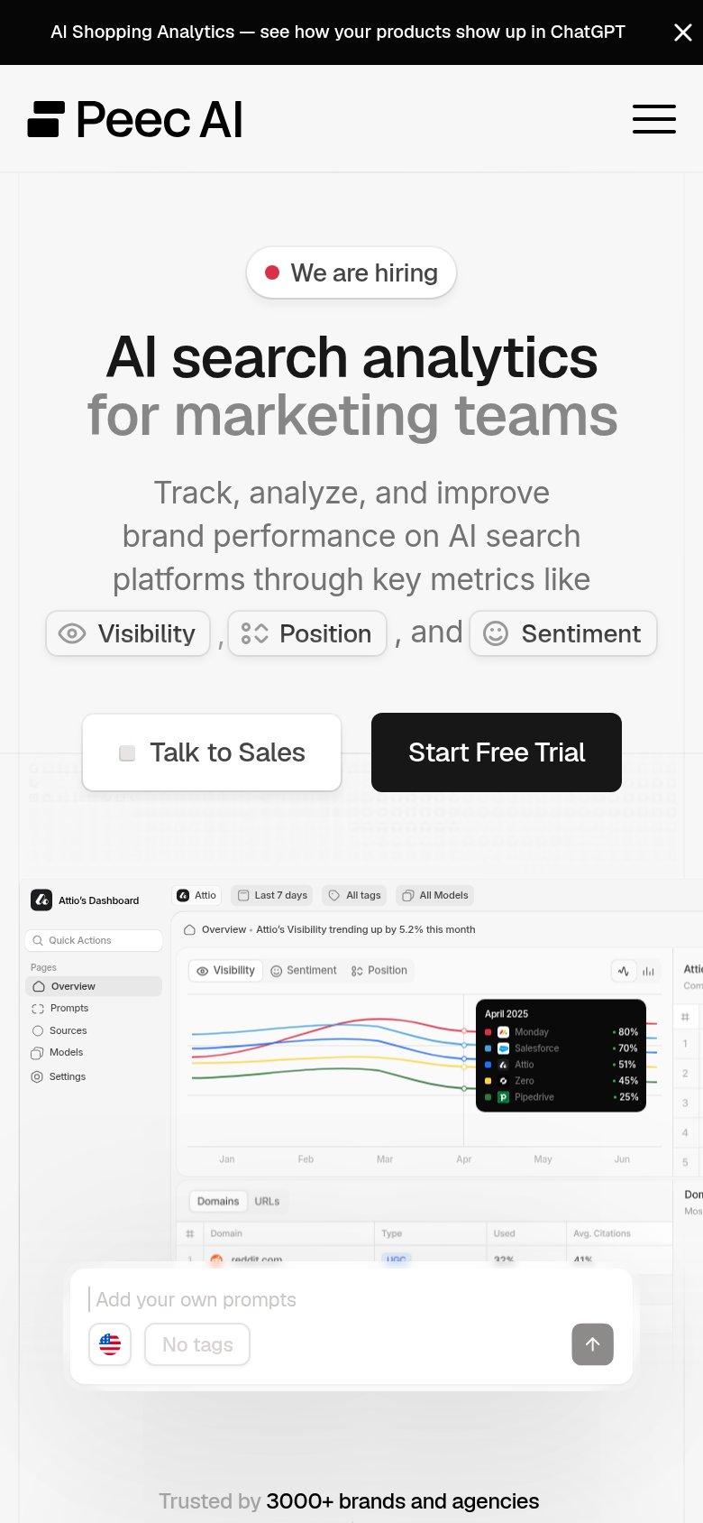 Peec AI mobile capture for Mobile web