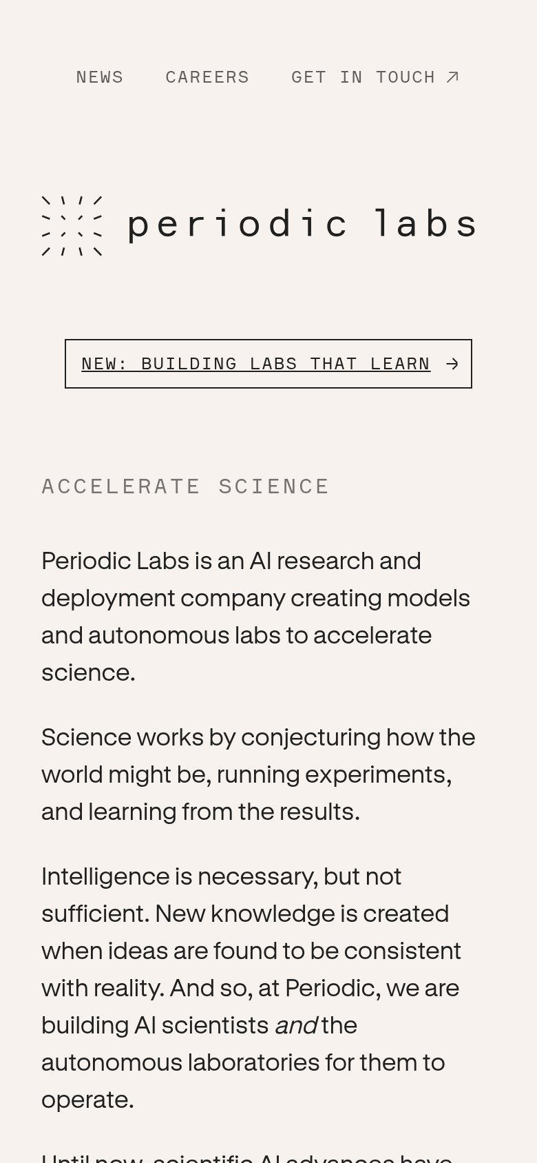 Periodic Labs mobile capture for Mobile web