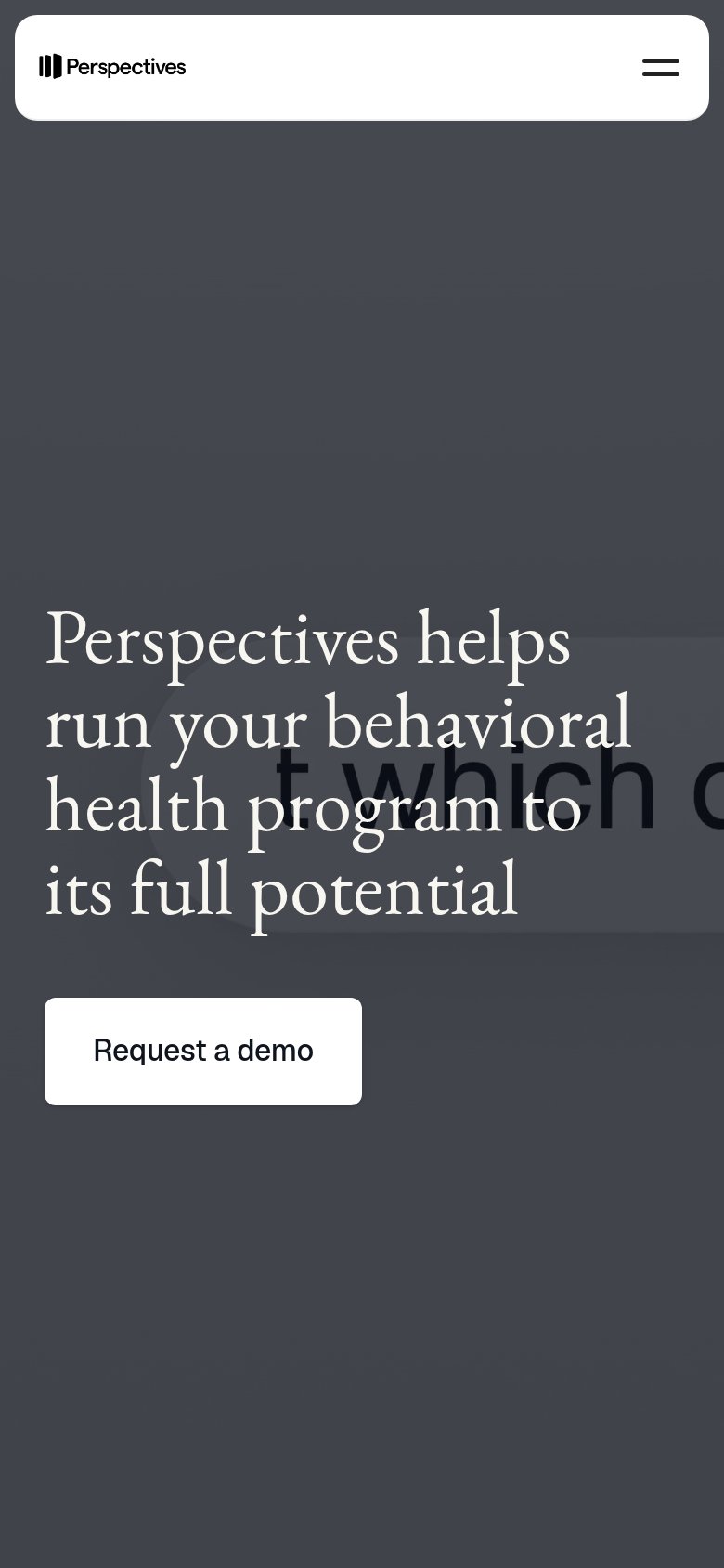 Perspectives Health mobile capture for Mobile web
