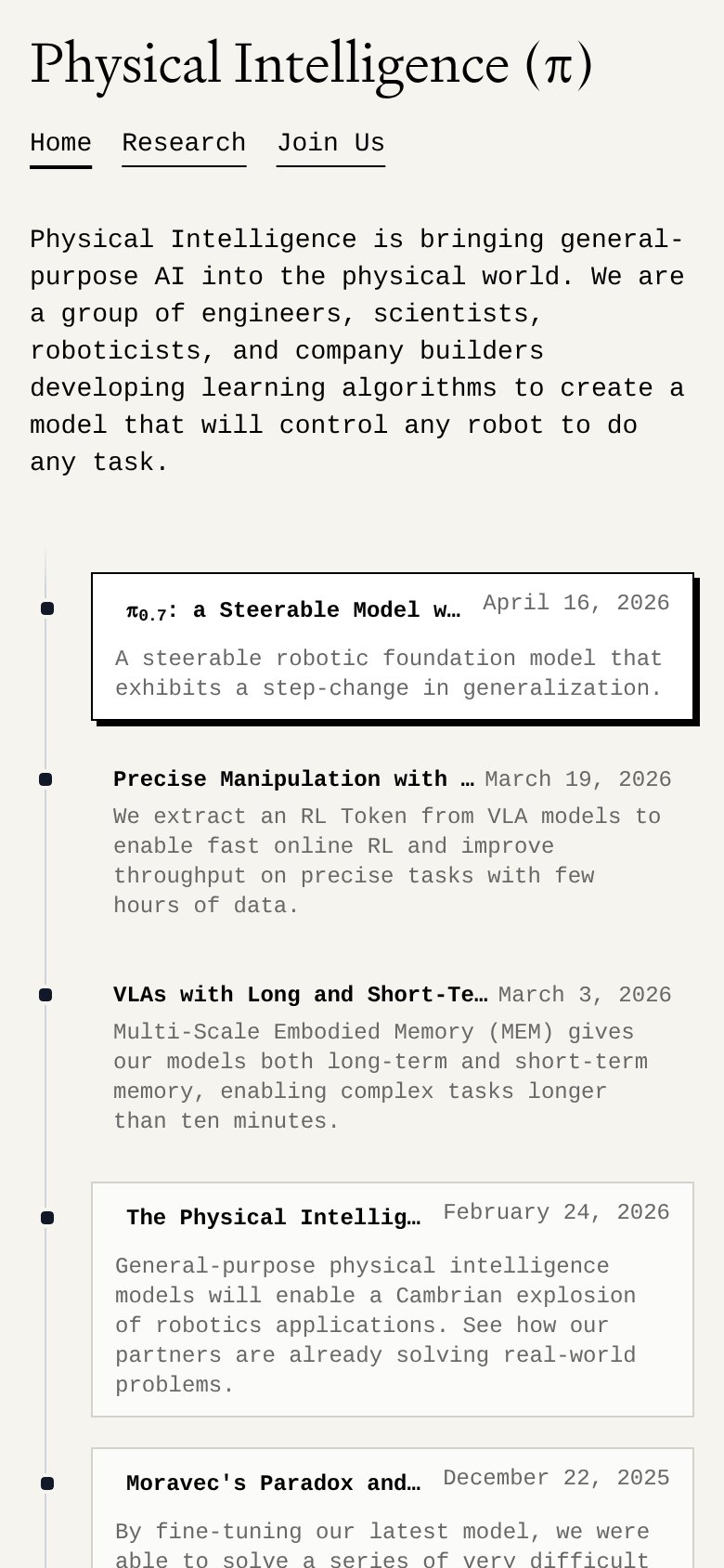 Physical Intelligence mobile capture for Mobile web