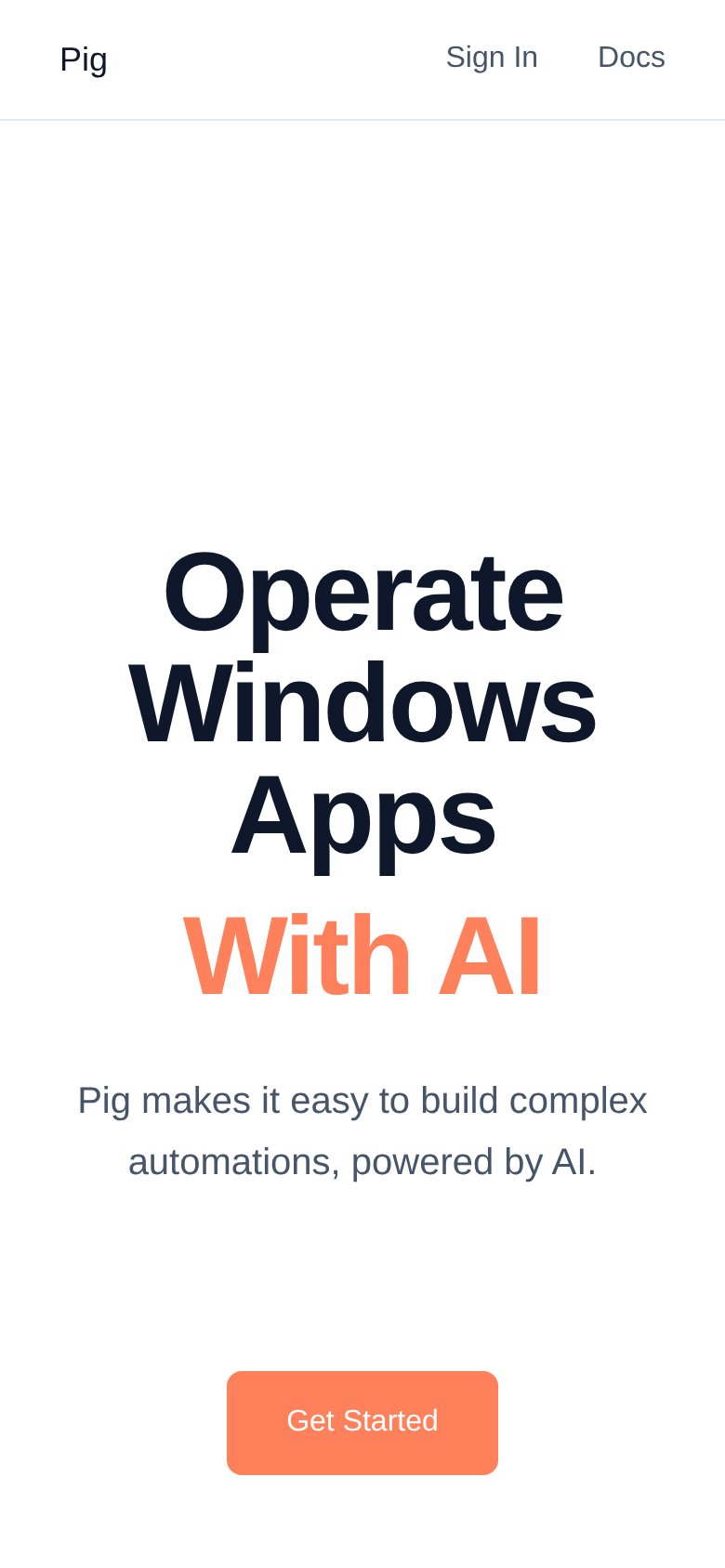 Pig mobile capture for Mobile web