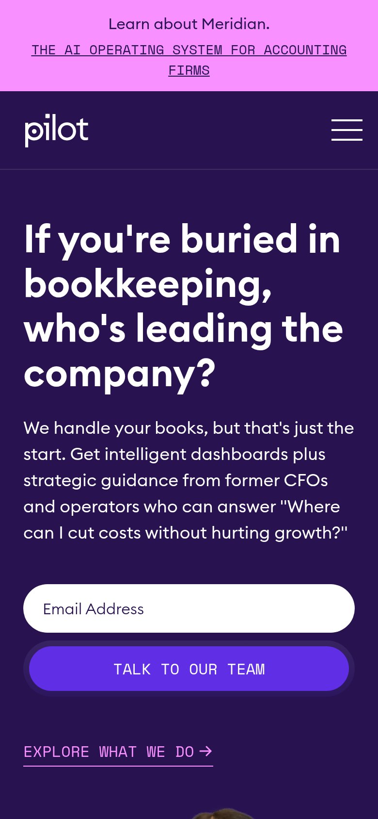 Pilot CFO Services mobile capture for Mobile web