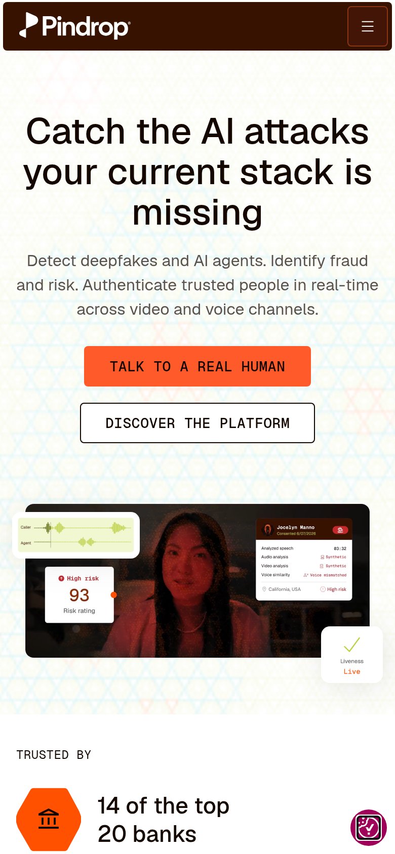 Pindrop mobile capture for Mobile web