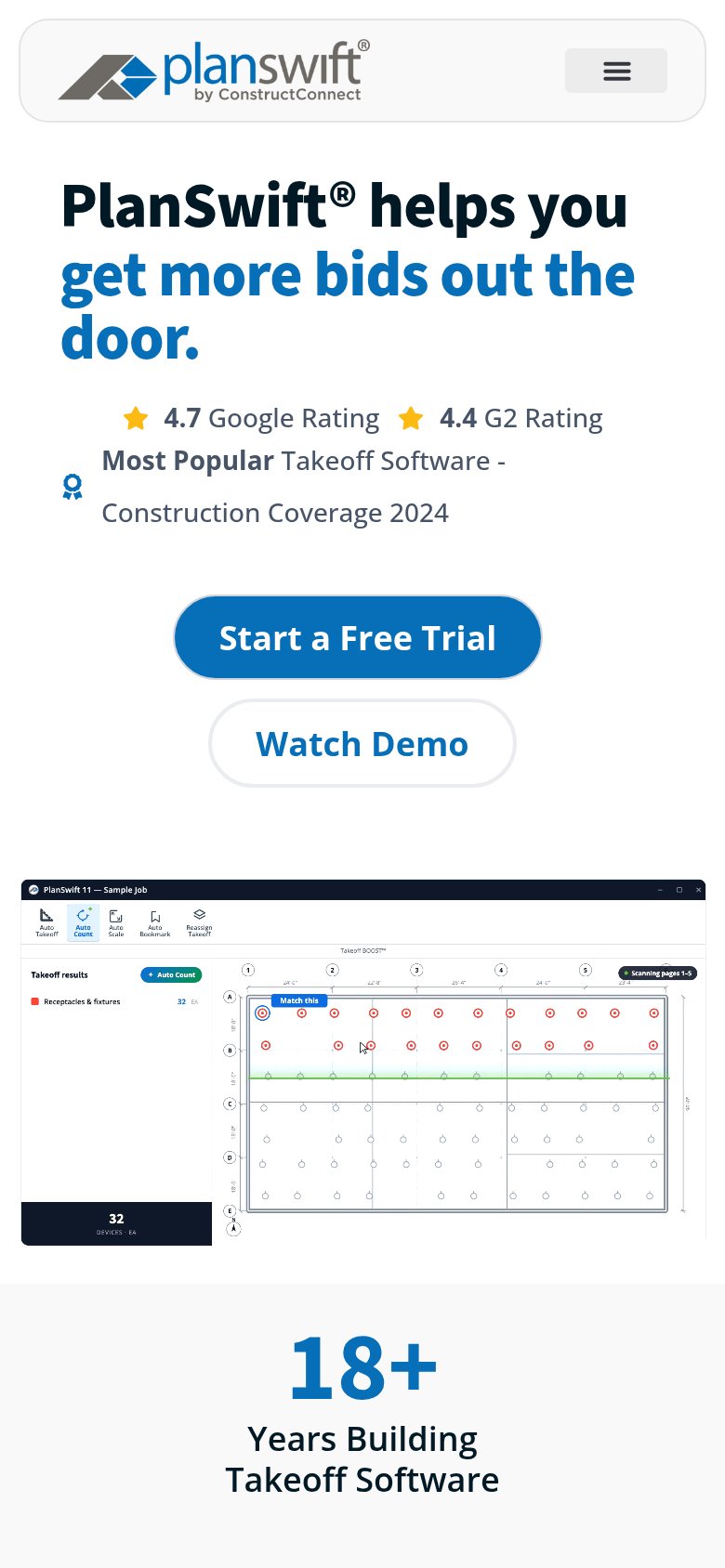 PlanSwift mobile capture for Mobile web