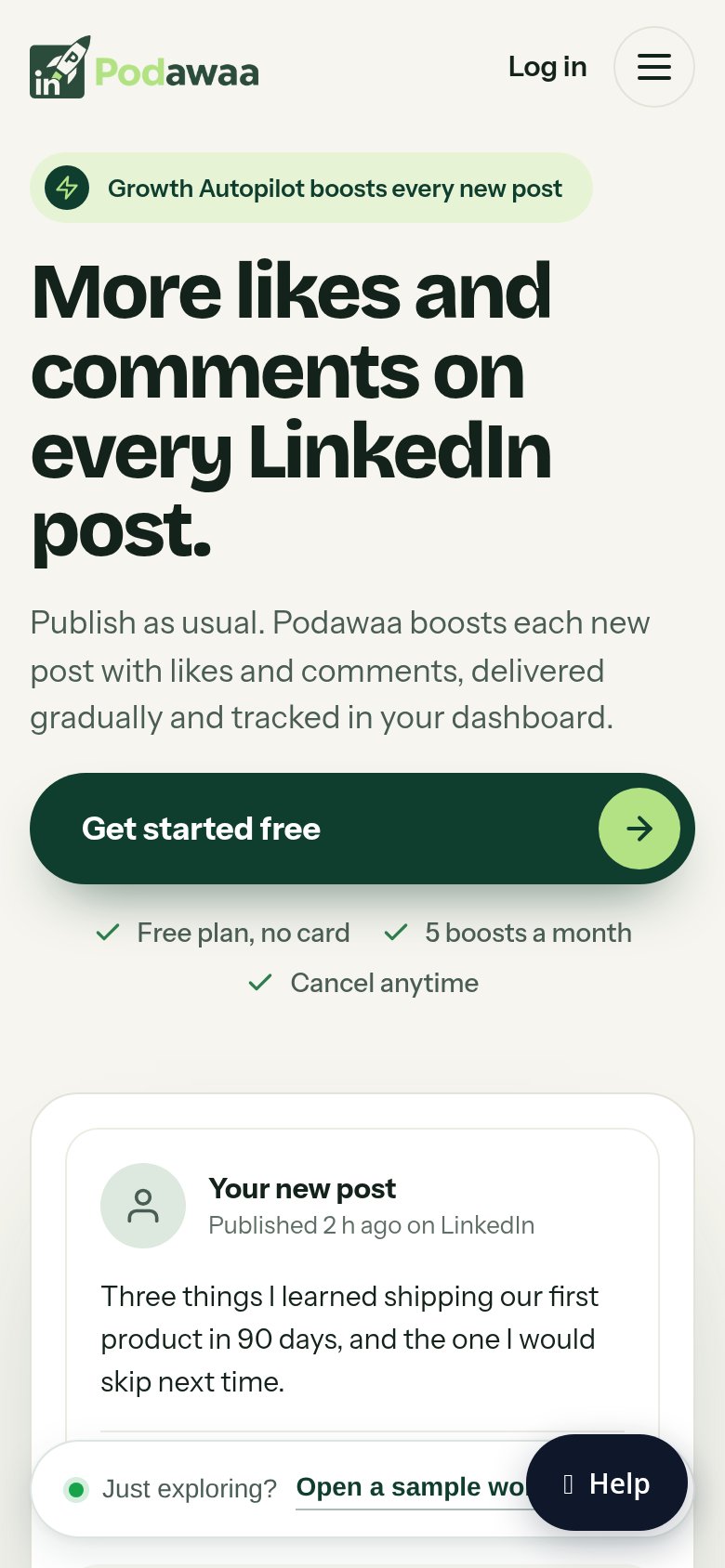 Podawaa mobile capture for Mobile web
