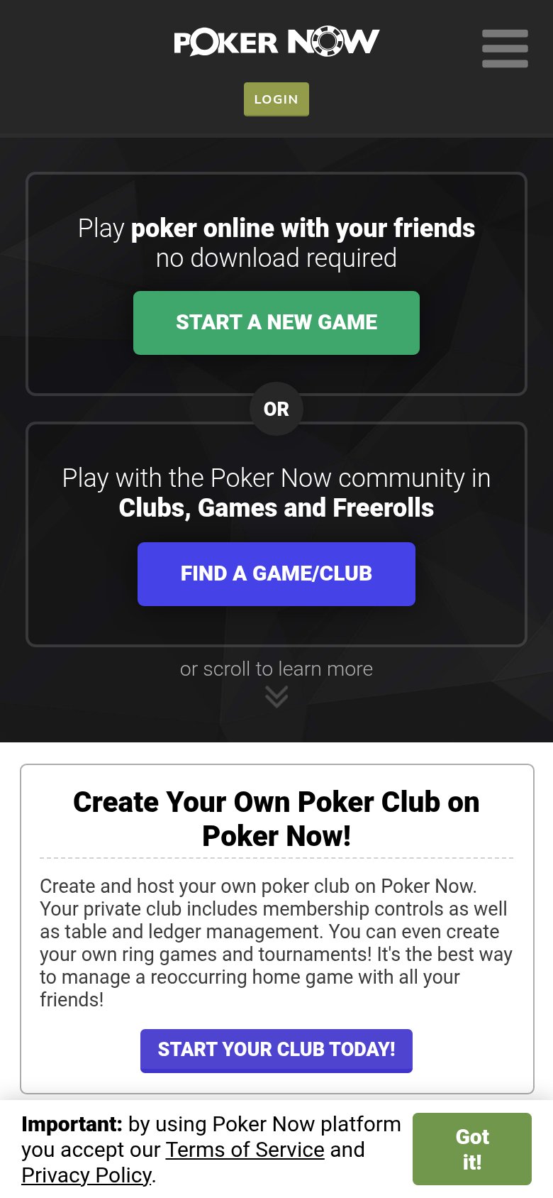 PokerNow mobile capture for Mobile web