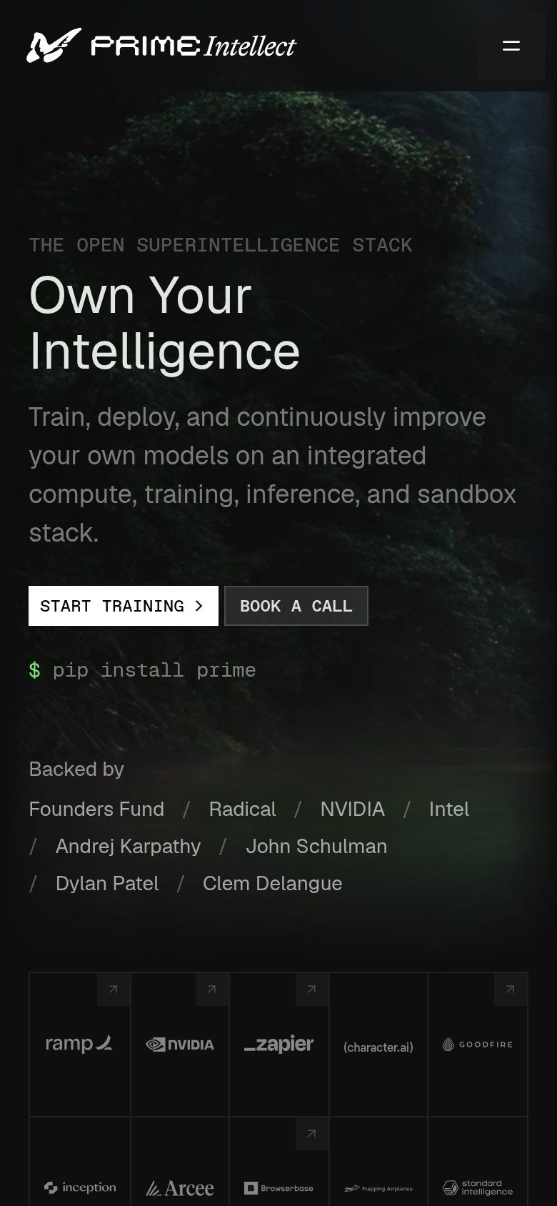 Prime Intellect mobile capture for Mobile web