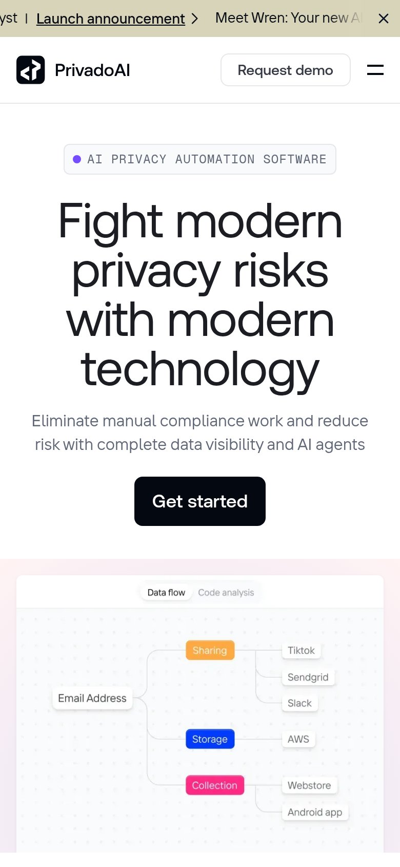 Privado mobile capture for Mobile web