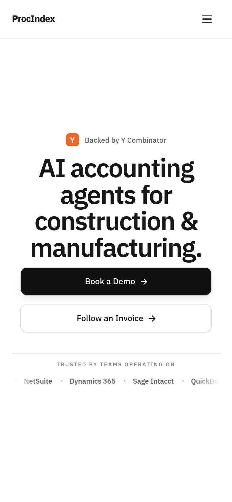 ProcIndex mobile capture for Mobile web