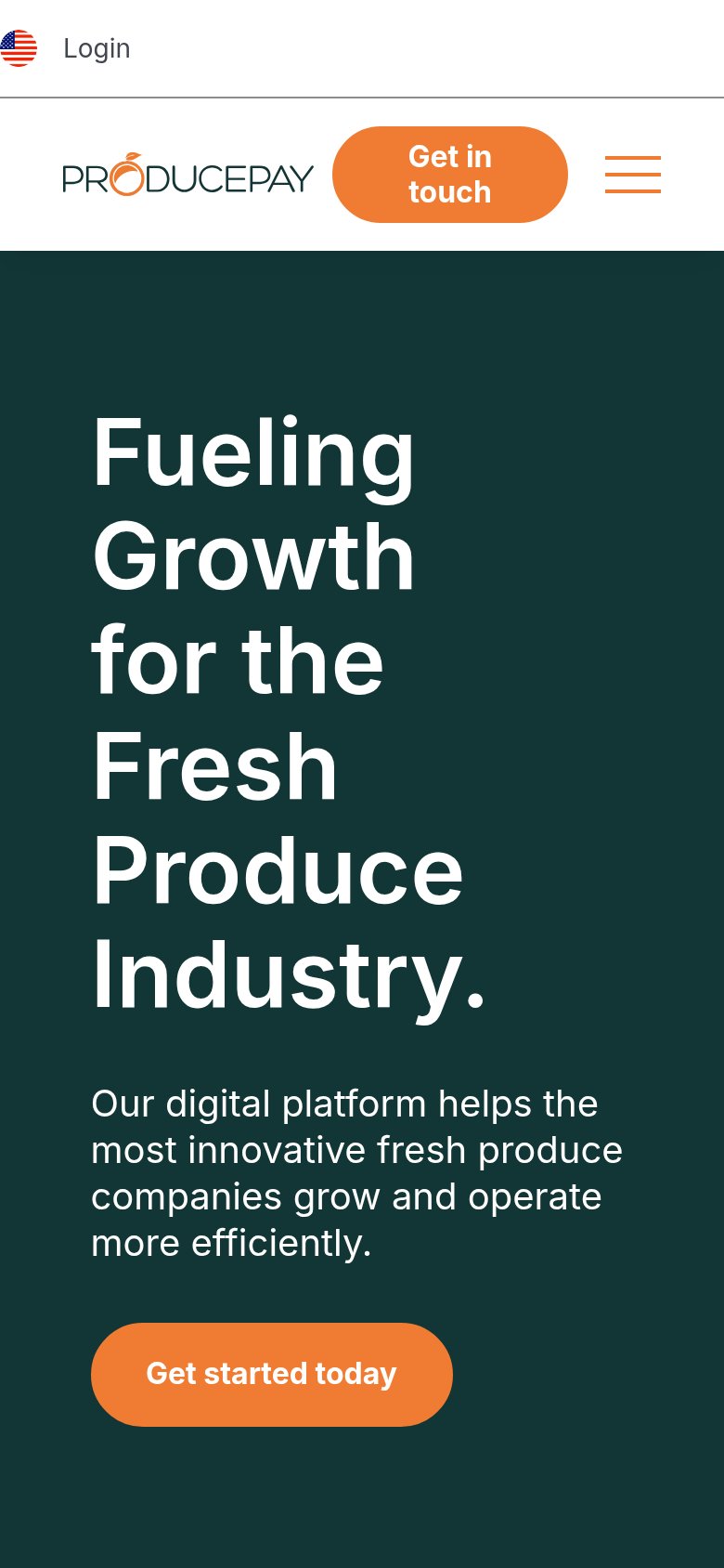 ProducePay mobile capture for Mobile web