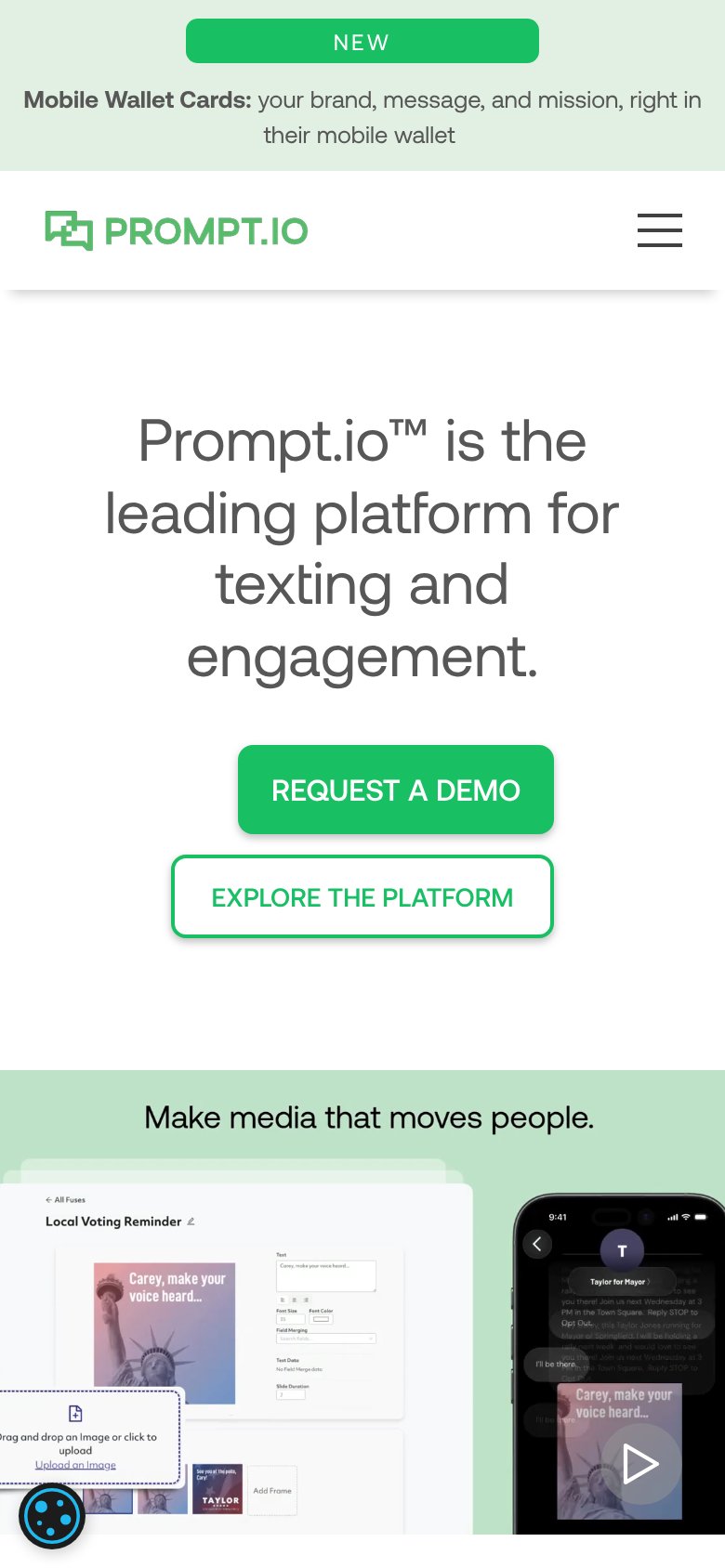 Prompt.io (GovAI) mobile capture for Mobile web