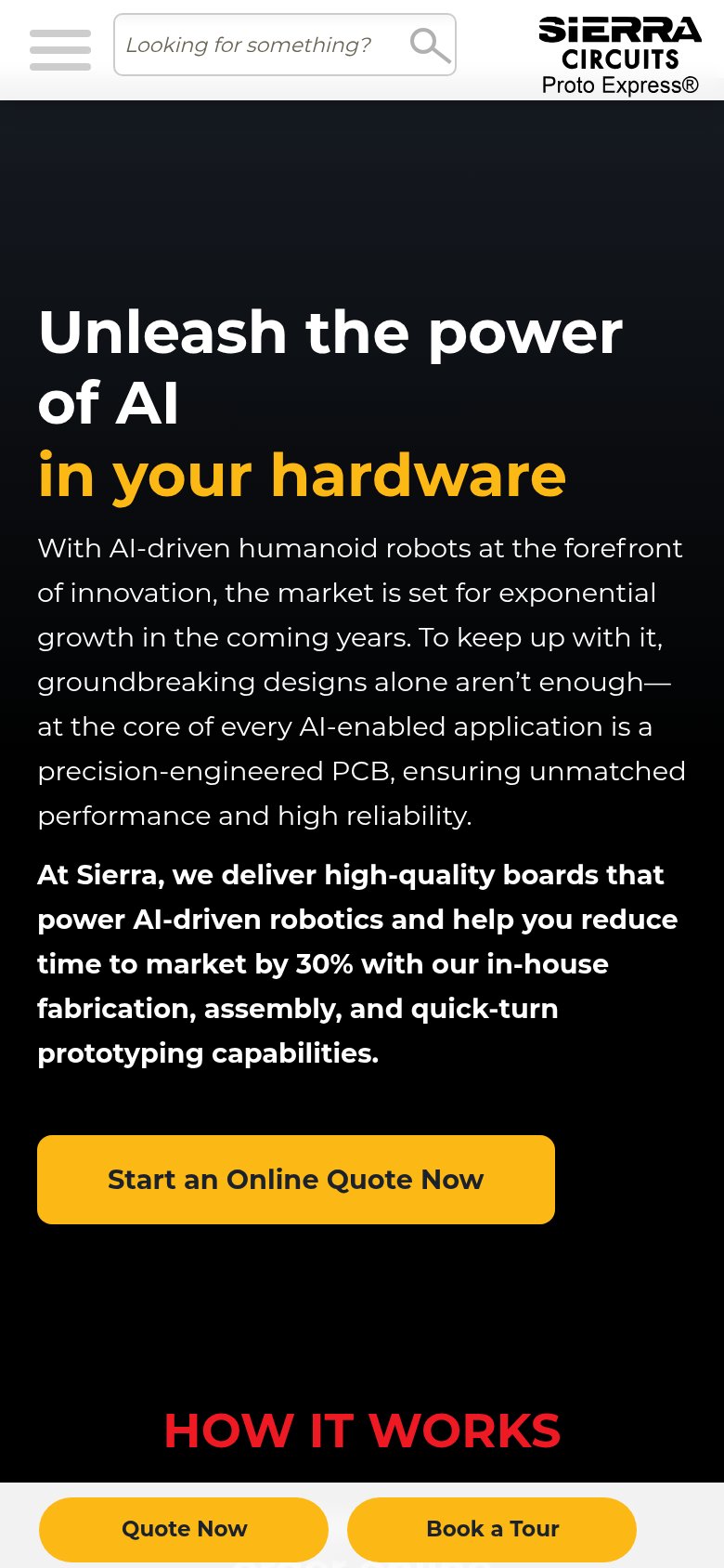 Sierra Circuits mobile capture for Mobile web