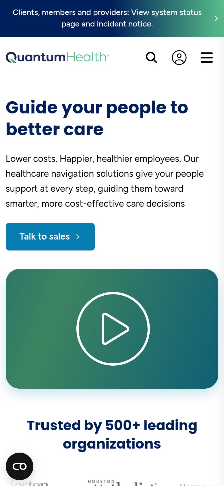Quantum Health mobile capture for Mobile web
