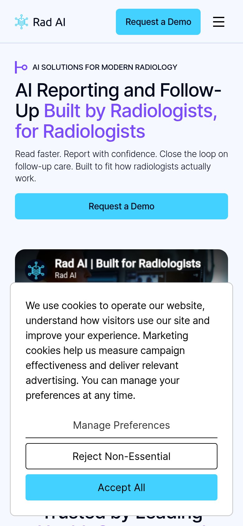Rad AI mobile capture for Mobile web