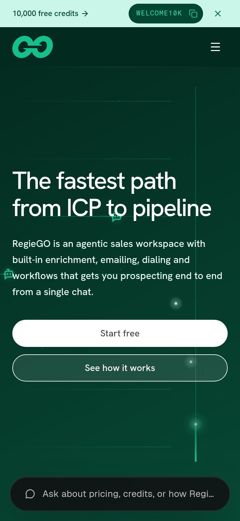 Regie.ai mobile capture for Mobile web