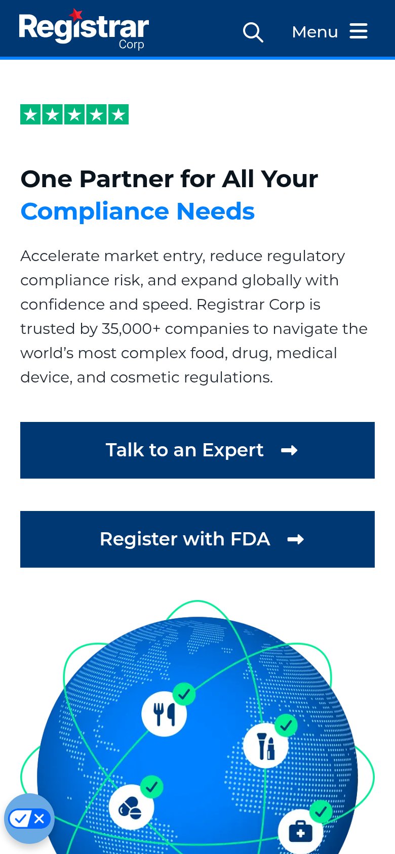 Registrar Corp (SPL/Compliance Software) mobile capture for Mobile web