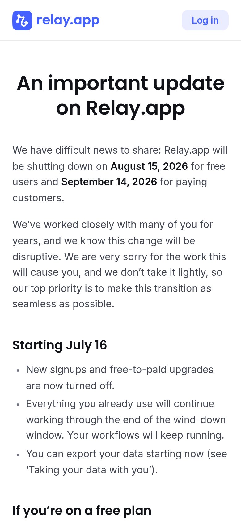 Relay.app mobile capture for Mobile web